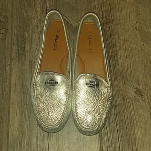 Coach Silver Loafers